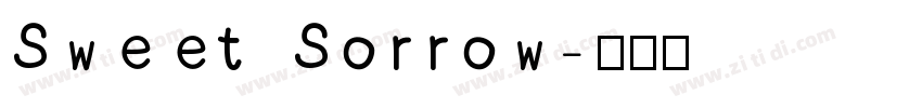 Sweet Sorrow字体转换